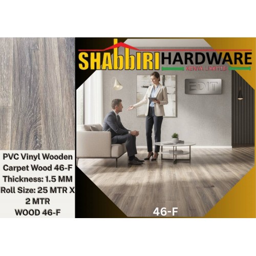 PVC VINYL FLOOR CARPET - WOOD 46-F