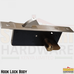 ROMANS Hook Lock Body 30mm SUS 304 Stainless Steel – Mortise Sliding Door Hook Bolt Lock with 3 Keys & Cylinder