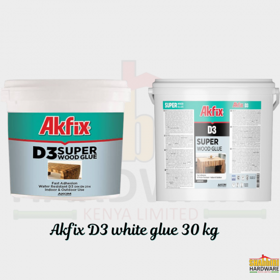 Akfix D3 PVAc White Glue 30Kg – Water-Resistant Wood Adhesive (AP330)