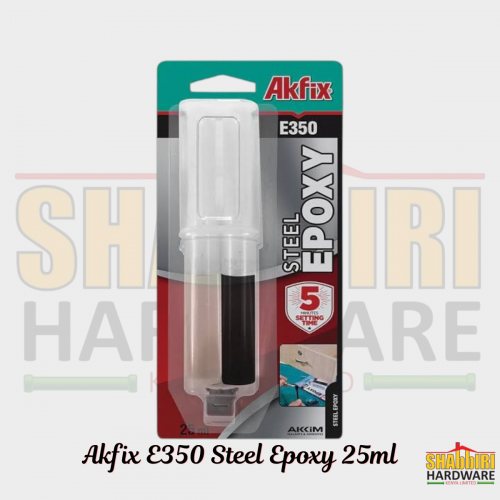 Akfix E350 Steel Epoxy 25ml – Quick Setting 5 Minute Clear Epoxy Adhesive Glue for Metal, Wood, Concrete, Glass & Ceramic | Shabbiri Hardware Kenya