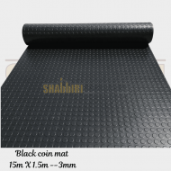Black Coin Mat Flooring Roll – 3mm Heavy Duty Anti-Slip Floor Mat 15m x 1.5m Kenya