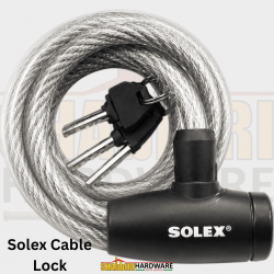 SOLEX Cable Lock No. 3310 – 12mm x 1 Metre Anti-Pick Steel Security Cable Lock (Bike, Motorbike, Gate & Equipment)