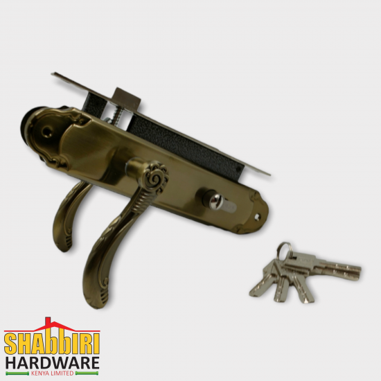 GJS CYLINDER LOCK JS85007-007 ANTIQUE BRASS BIG