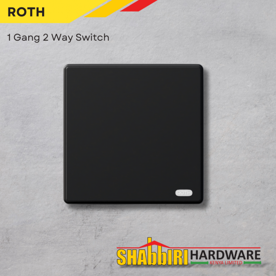 MODERN 1 GANG 2 WAY SWITCH - BLACK