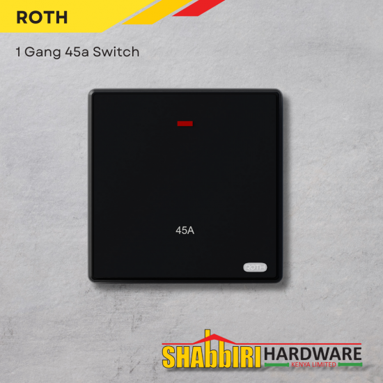 MODERN WATER HEATER SWITCH - BLACK 45A