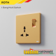 MODERN SINGLE SOCKET MULTI SWITCH - GOLD MODERN SINGLE SOCKET MULTI SWITCH - GOLD