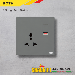 MODERN SINGLE SOCKET MULTI SWITCH - GUN GREY MODERN SINGLE SOCKET MULTI SWITCH - GUN GREY