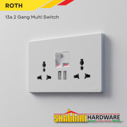 MODERN TWIN SOCKET WITH USB - WHITE