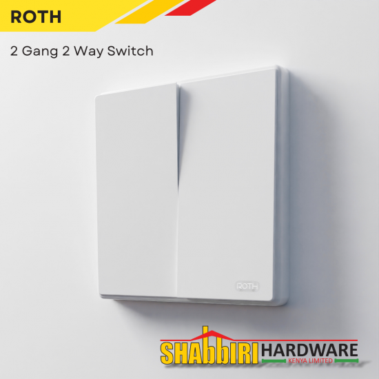 MODERN 2 GANG 2 WAY SWITCH - WHITE MODERN 2 GANG 2 WAY SWITCH - WHITE