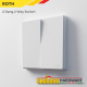 MODERN 2 GANG 2 WAY SWITCH - WHITE MODERN 2 GANG 2 WAY SWITCH - WHITE