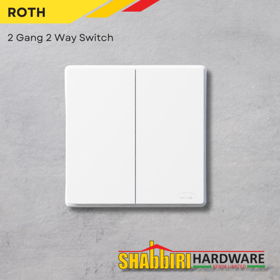 MODERN 2 GANG 2 WAY SWITCH - WHITE MODERN 2 GANG 2 WAY SWITCH - WHITE
