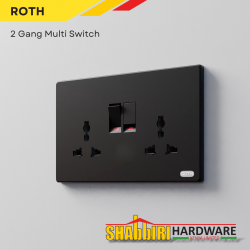 MODERN TWIN SOCKET - BLACK