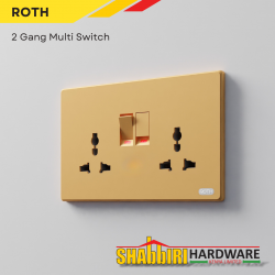 MODERN TWIN SOCKET - GOLD