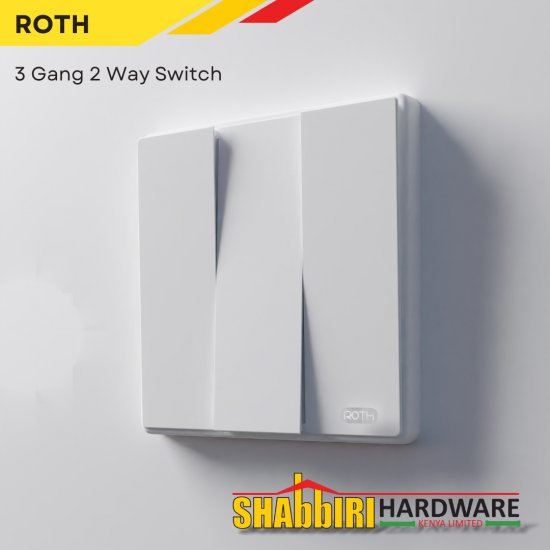 MODERN 3 GANG 2 WAY SWITCH - WHITE MODERN 3 GANG 2 WAY SWITCH - WHITE