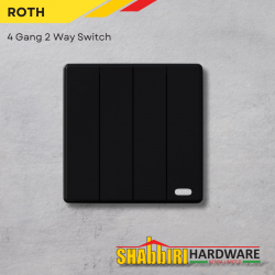 MODERN 4 GANG 2 WAY SWITCH - BLACK MODERN 4 GANG 2 WAY SWITCH - BLACK