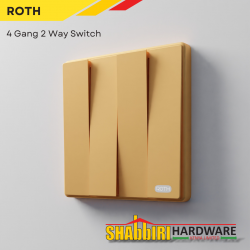 MODERN 4 GANG 2 WAY SWITCH - GOLD MODERN 4 GANG 2 WAY SWITCH - GOLD