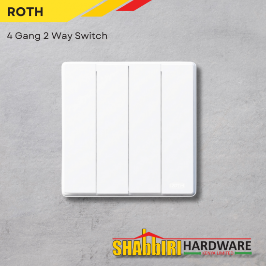 MODERN 4 GANG 2 WAY SWITCH - WHITE MODERN 4 GANG 2 WAY SWITCH - WHITE