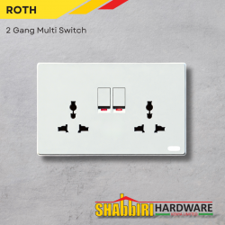 MODERN TWIN SOCKET - WHITE