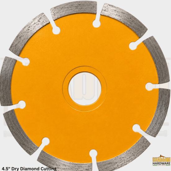 4.5" Dry Diamond Cutting Disc 115mm – Universal Segmented Blade for Concrete, Tile, Granite & Masonry 