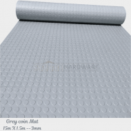  Grey Coin Mat Flooring Roll – 3mm Heavy Duty Anti-Slip Floor Mat 15m x 1.5m Kenya