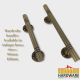 WARDROBE HANDLE 3304 ANTIQUE BRASS SERIES