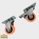CASTER WHEEL 2'' ORANGE WITH BRAKES