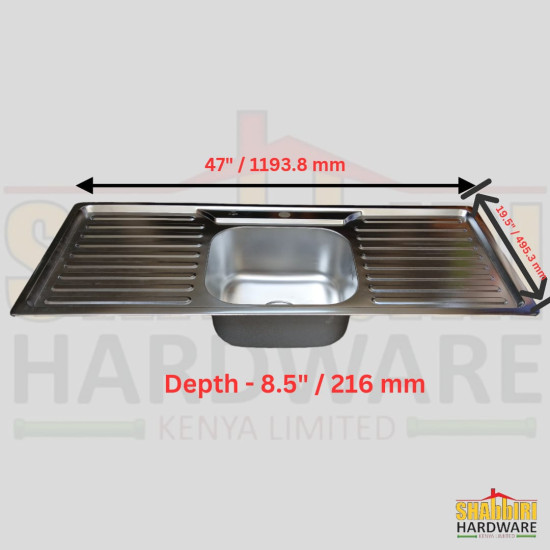 KITCHEN SINK (HD) Single Bowl Double Drain 
