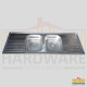 KITCHEN SINK Double Bowl Double Drain 