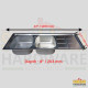 KITCHEN SINK Double Basin Single Drain (HD)
