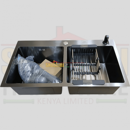 DOUBLE BOWL KITCHEN SINK BLACK