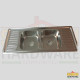 KITCHEN SINK Double Bowl Double Drain 
