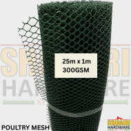 Green Plastic Poultry Mesh 300 GSM – 25m x 1m | Heavy Duty Chicken Mesh, Garden Fence & Animal Enclosure Net in Nairobi Kenya