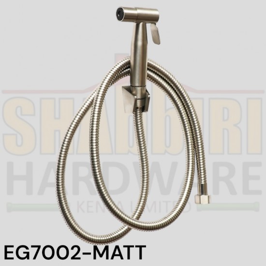 PREMIUM BIDET SPRAY(SS304) WITH 1.5M HOSE - MATT SILVER FINISH	