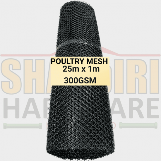 Green Plastic Poultry Mesh 300 GSM – 25m x 1m | Heavy Duty Chicken Mesh, Garden Fence & Animal Enclosure Net in Nairobi Kenya