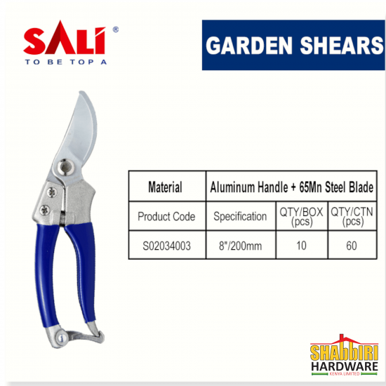 SALI GARDEN PRUNING SHEARS 8" 