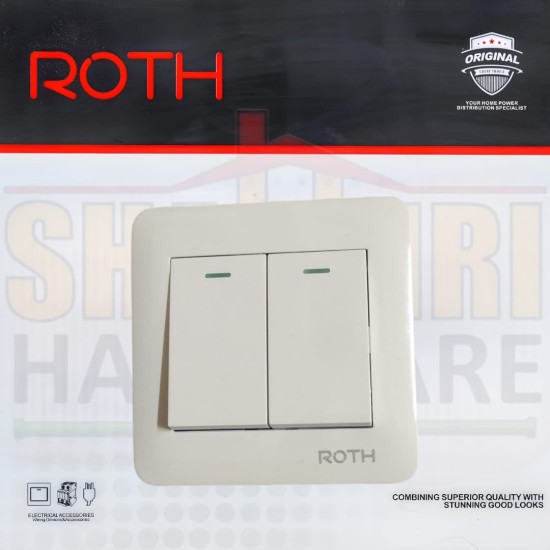 2 Gang 1 Way Switch Roth – Best Price in Kenya | Shabbiri Hardware