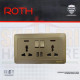 TWIN SOCKET WITH USB ROTH