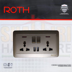 TWIN SOCKET WITH USB ROTH