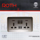 TWIN SOCKET WITH USB ROTH