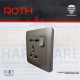 SINGLE SOCKET WITH USB UNIVERSAL ROTH
