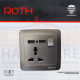 SINGLE SOCKET WITH USB UNIVERSAL ROTH