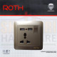 SINGLE SOCKET WITH USB UNIVERSAL ROTH