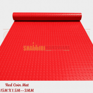 Heavy Duty Red Coin Mat 3mm – Anti-Slip PVC Rubber Flooring Roll 15m x 1.5m Kenya
