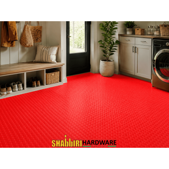 Heavy Duty Red Coin Mat 3mm – Anti-Slip PVC Rubber Flooring Roll 15m x 1.5m  in Kenya | Best Price at Shabbiri Hardware