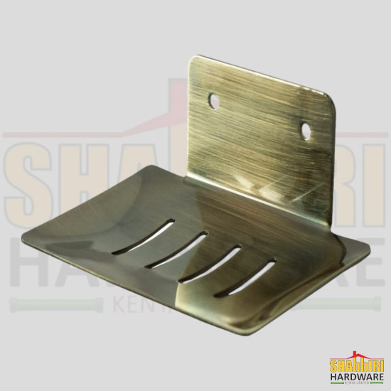 FLAT SOAP DISH HOLDER - ANTIQUE BRASS