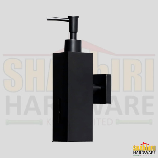 Glass and Stainless Steel (260ml) Soap Dispenser Black