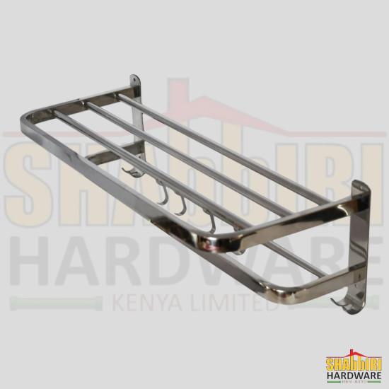 TOWEL SHELF WITH A TOWEL BAR 60CM CHROME S050 