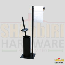  TISSUE HOLDER STAND + CONCEALED TOILET BRUSH