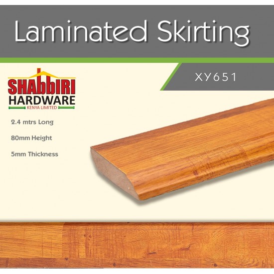 LAMINATED SKIRTING XY651 2.4MTRS LENGTH
