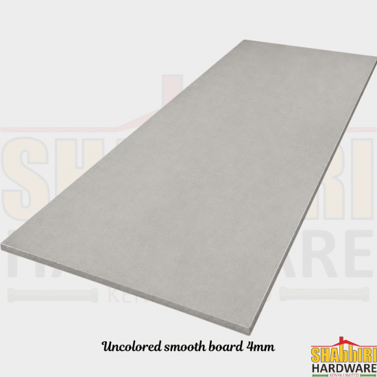 Uncoloured Smooth Board 4mm × 1200mm × 2400mm | Paintable Interior Walling & Ceiling Board Kenya